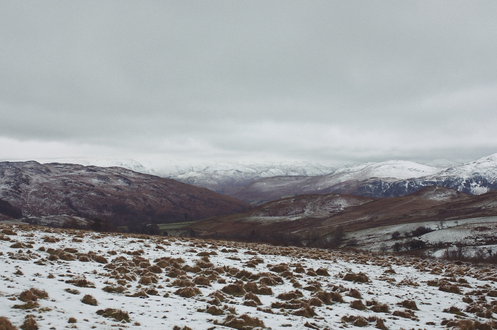 The snow near Ullswater